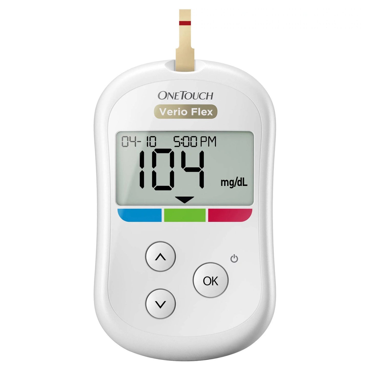 OneTouch Verio Flex® Blood Glucose Meter 5 Second Results Stores up to 500 Results No Coding Required (1151164_EA)