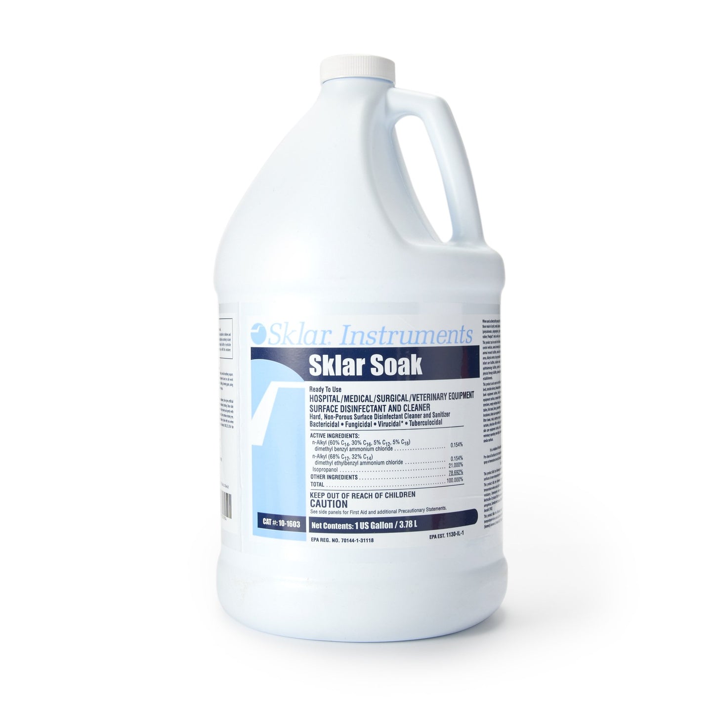 Sklar® Surface Disinfectant Alcohol Based Manual Pour Liquid 1 gal. Jug Alcohol Scent NonSterile (241759_GL)