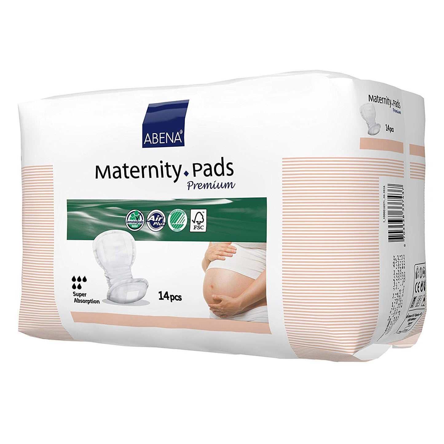 Abena™ Maternity Pad Premium Bladder Control Pad 7.9 X 17.3 Inch Heavy Absorbency Fluff / Polymer Core One Size Fits Most (1214728_BG)