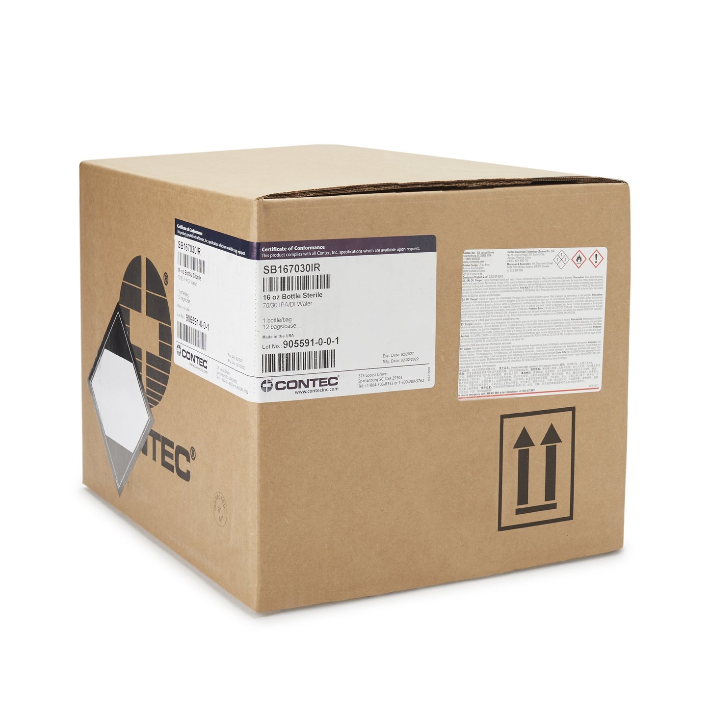 Contec® Sterile 70% IPA Surface Disinfectant Cleaner Alcohol Based Trigger Spray Liquid 16 oz. Bottle Alcohol Scent Sterile (863676_EA)