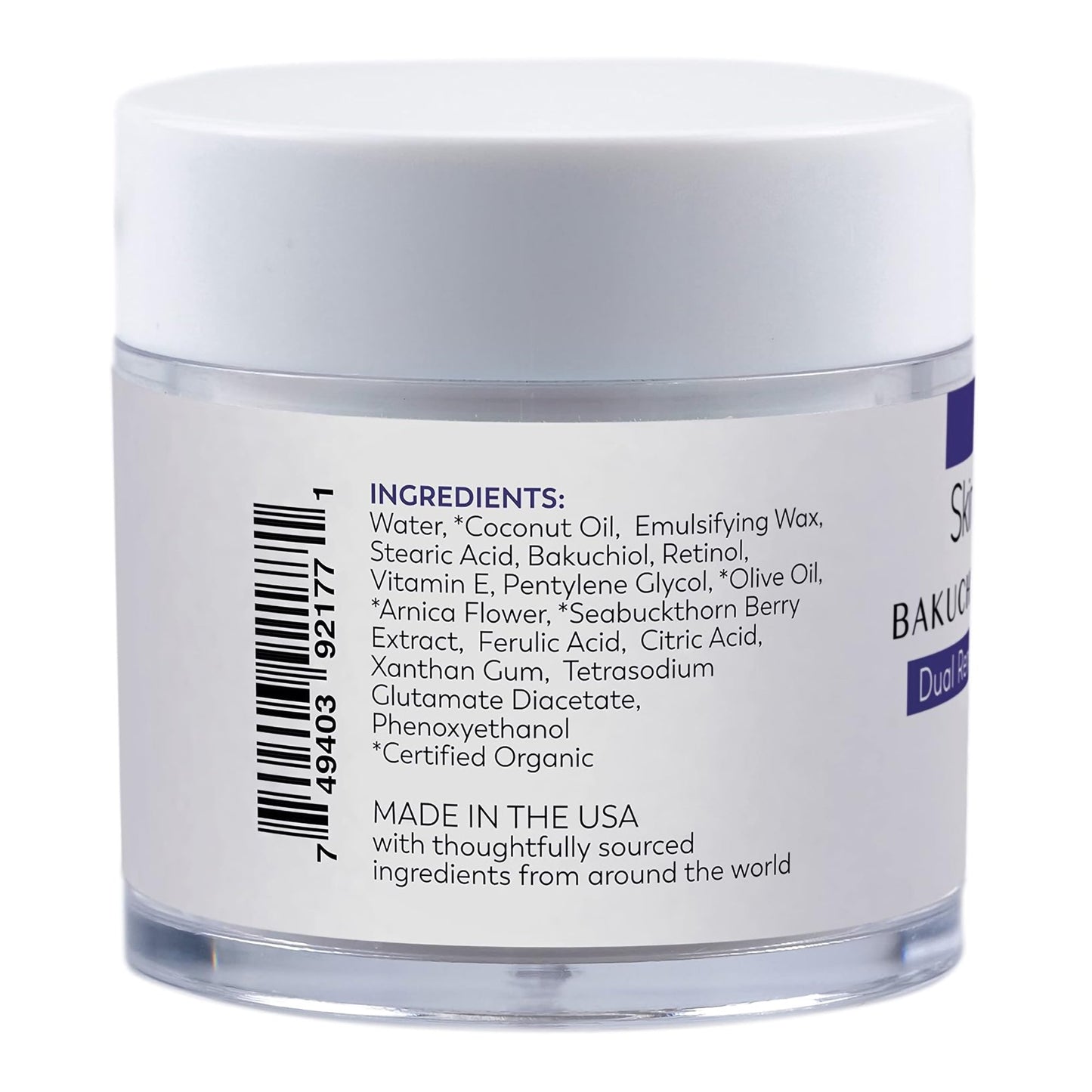 Skintensive® Bakuchiol + Retinol Dual Renewal PM Cream Facial Moisturizer 1.6 oz. Jar Unscented Cream (1267986_CS)