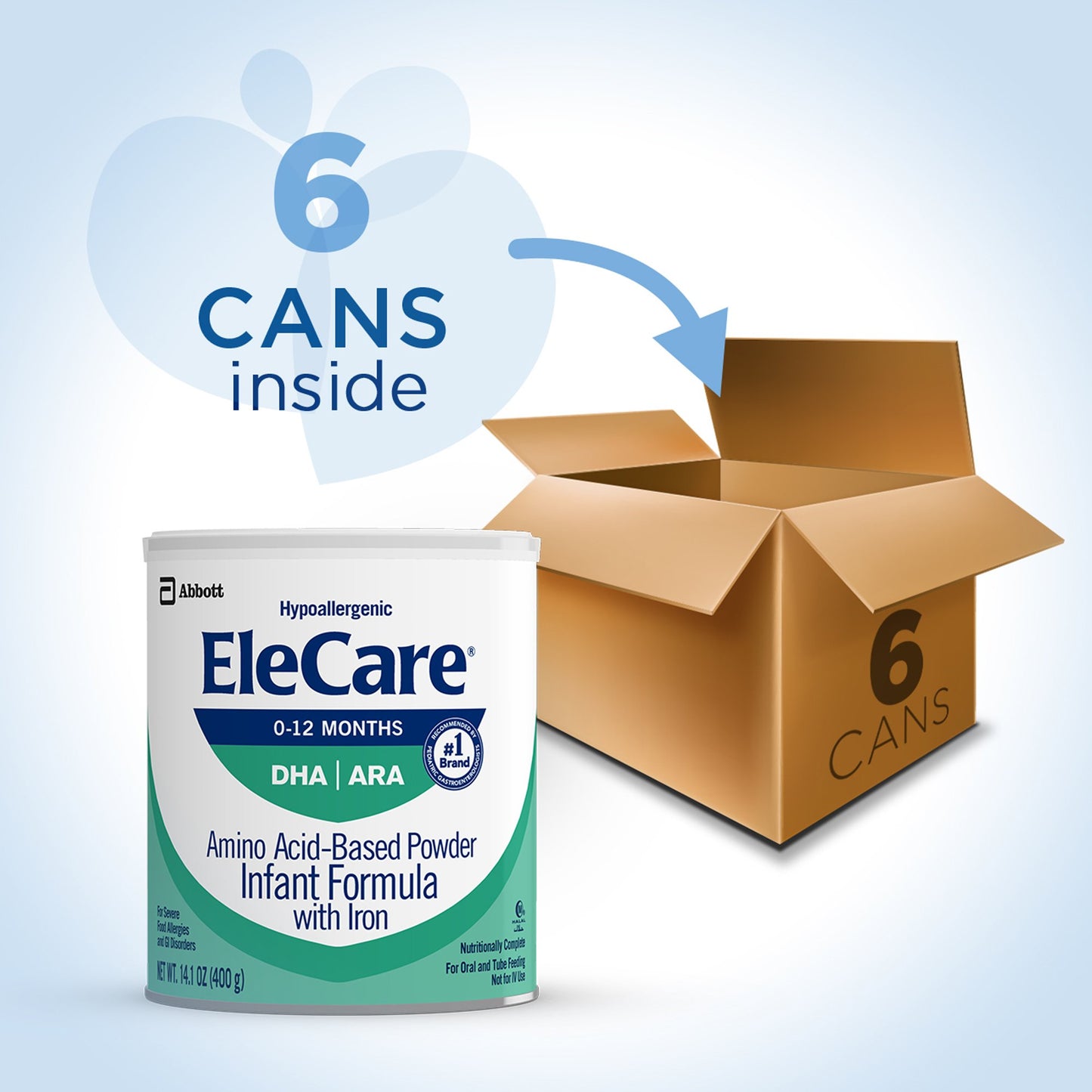 EleCare® Infant Formula Unflavored 14.1 oz. Can Powder Iron Food Allergies (772259_CS)
