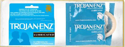 Trojan-Enz® Condom Lubricated One Size Fits Most 12 per Box (683046_BX)