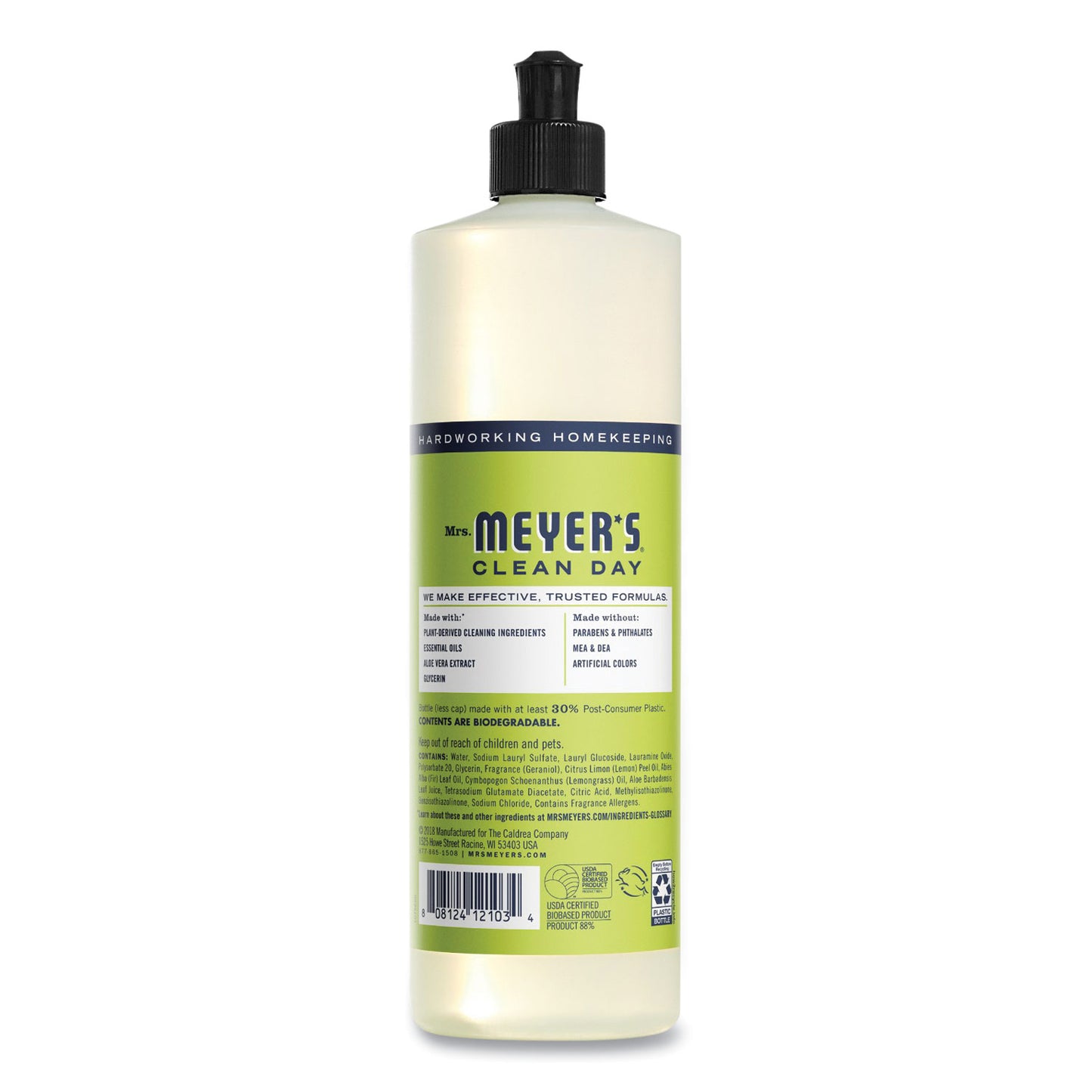 Mrs. Meyer's® Dish Soap, Lemon Verbena Scent, 16 oz Bottle (SJN347635EA)