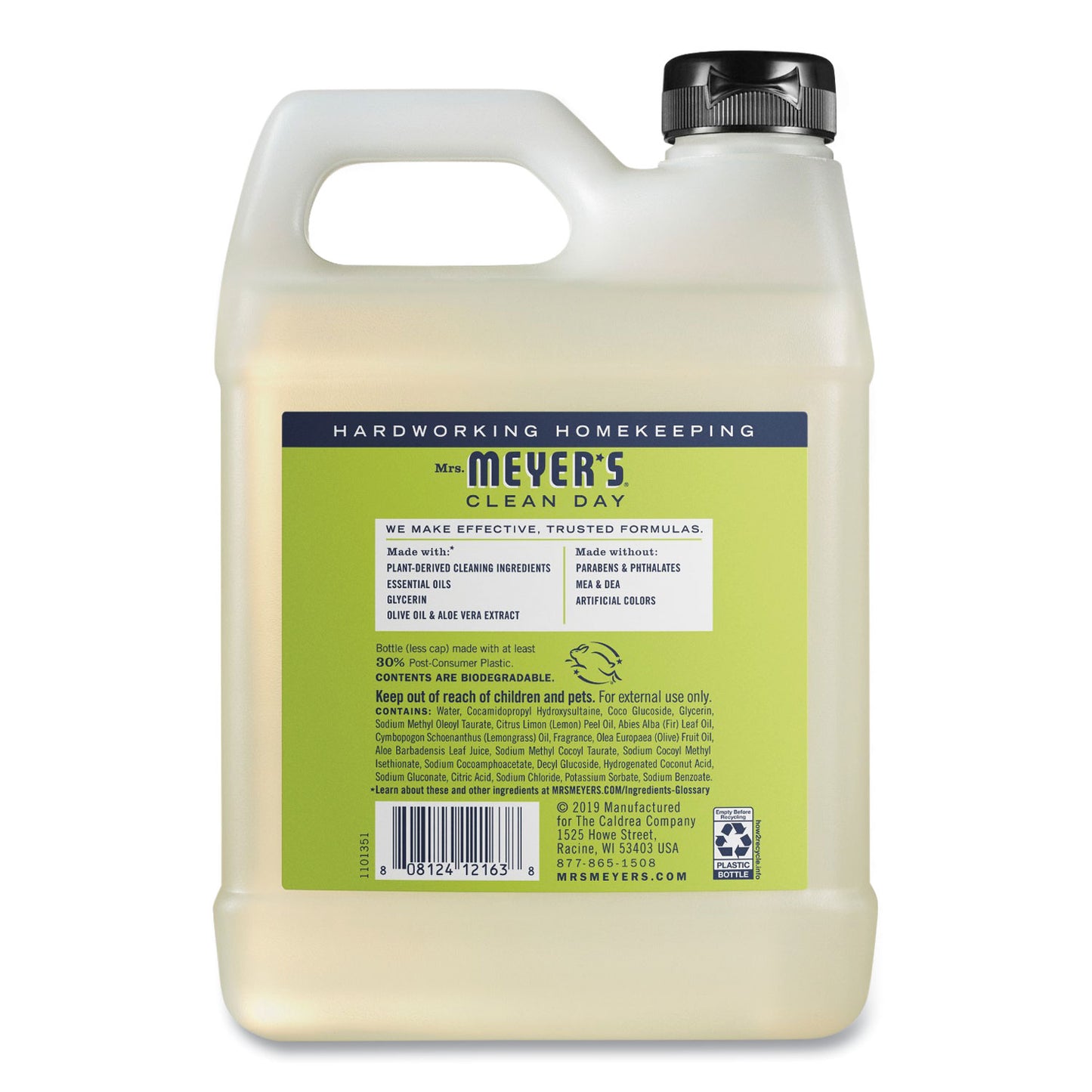Mrs. Meyer's® Clean Day Liquid Hand Soap Refill, Lemon Verbena Scent, 33 oz (SJN373219EA)