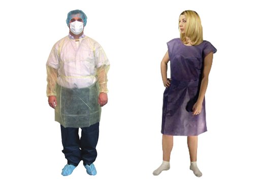 Dukal Patient Exam Gown Medium Dark Blue Disposable (527818_BG)
