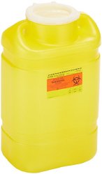 BD™ Chemotherapy Waste Container Yellow Base 18 H X 10-1/2 W X 7-1/2 D Inch Vertical Entry 5 Gallon (152482_EA)