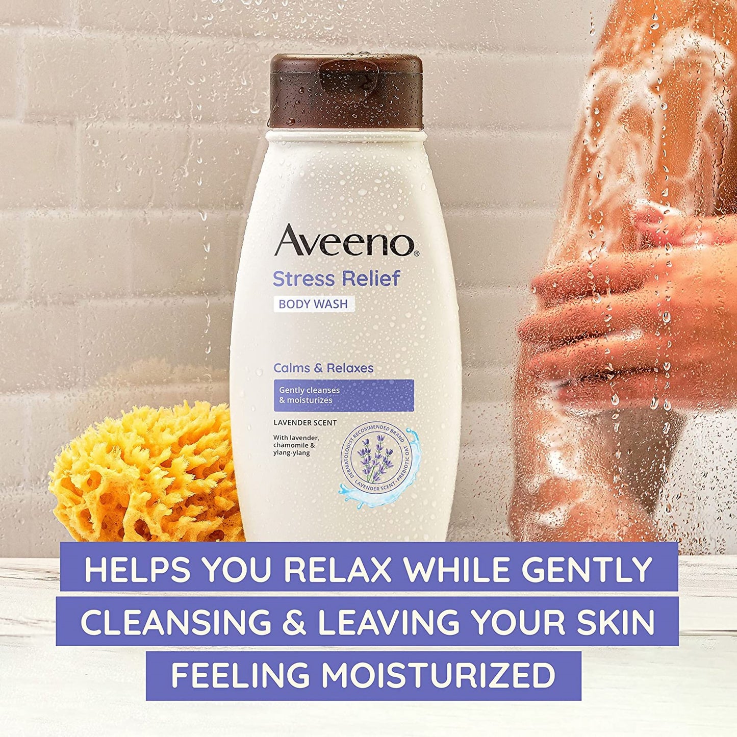 Aveeno® Stress Free Body Wash Liquid 18 oz. Bottle Lavender Scent (1228827_EA)