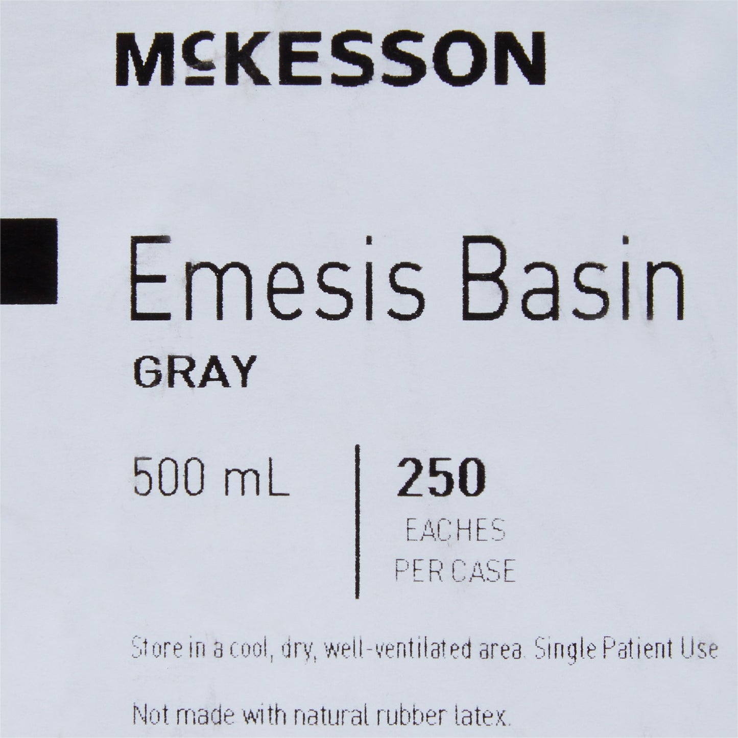 McKesson Emesis Basin Graphite 16 oz. Plastic Single Patient Use (1028127_CS)