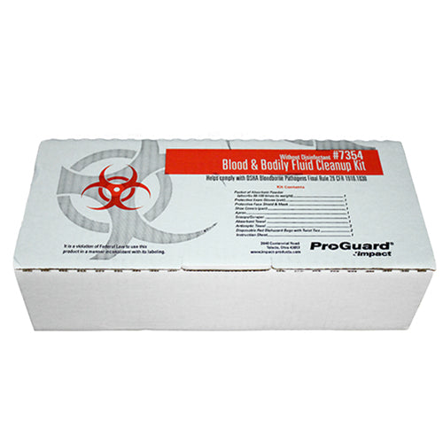 Impact® ProGuard® Blood & Bodily Fluid Clean-Up Kit (Without Disinfectant), 6/Case (IMP7354)