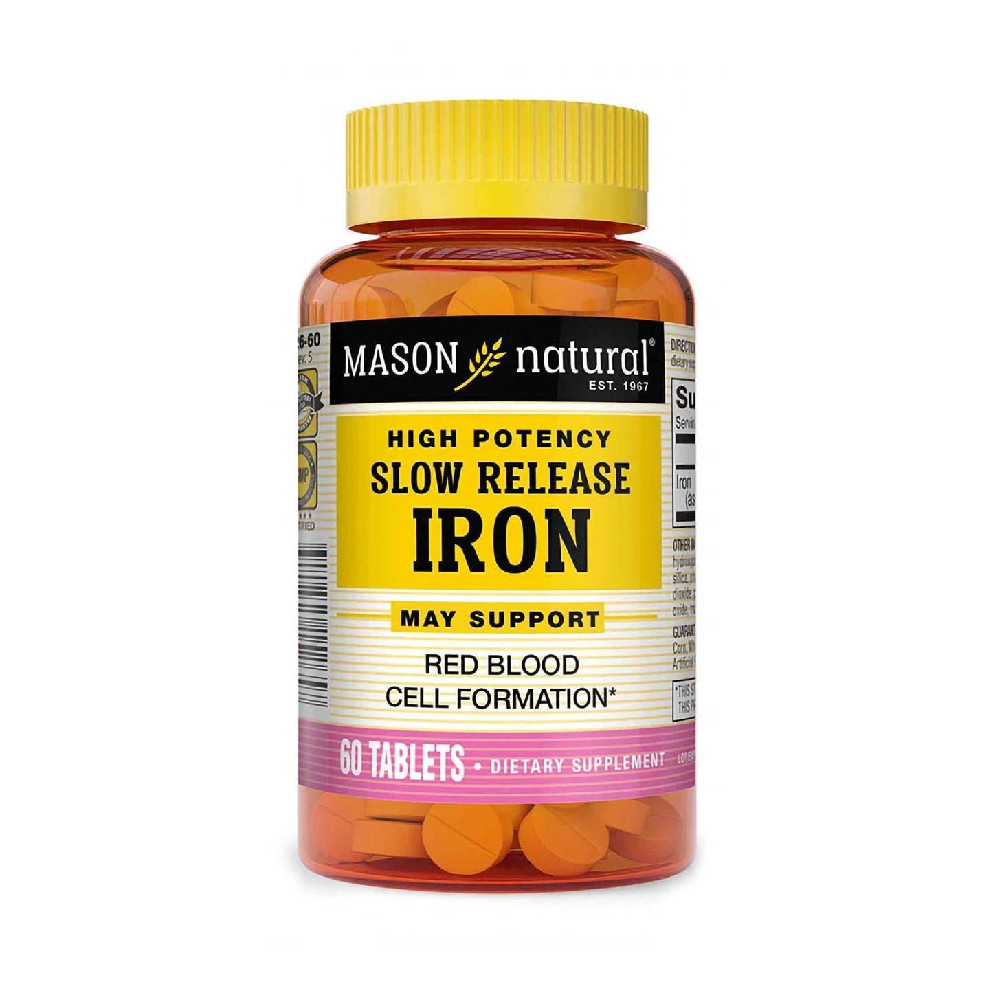 Mason Vitamins Mineral Supplement Iron 50 mg Strength Tablet 60 per Bottle (1123973_EA)