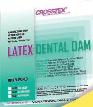 Crosstex® Mint EENT Drape Dental Dam 5 W X 5 L Inch NonSterile (854229_BX)