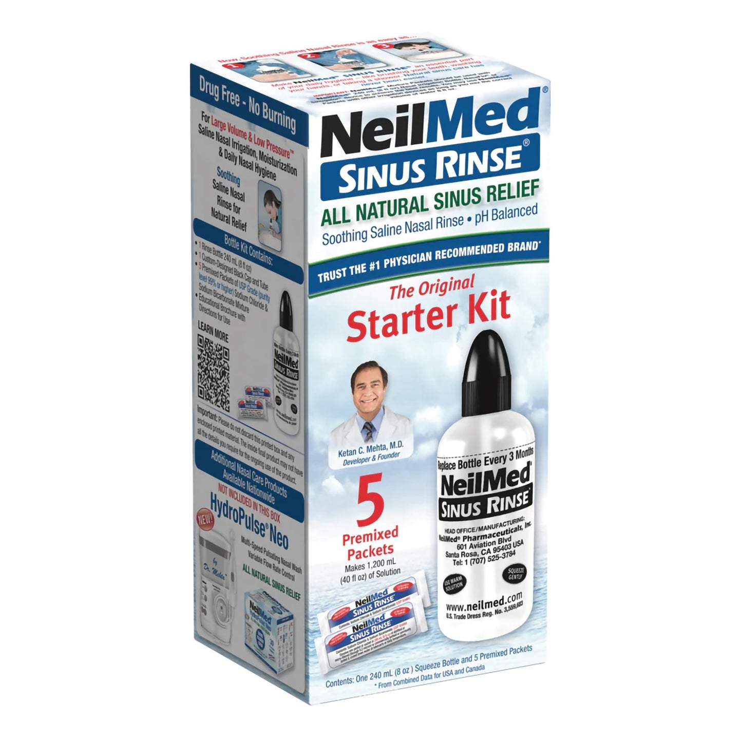 Neilmed® Sinus Rinse™ Saline Nasal Rinse Kit 5 Packets (517851_KT)