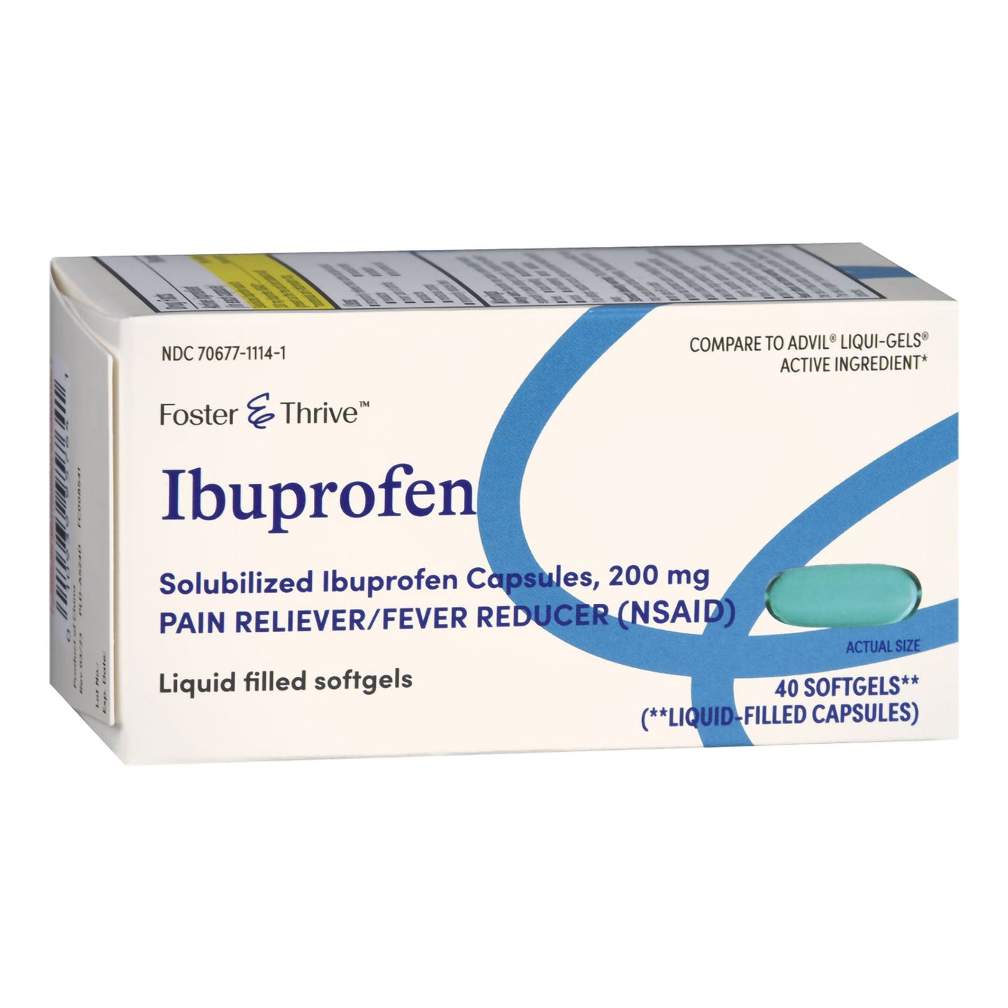 Foster & Thrive™ Pain Relief 200 mg Strength Ibuprofen Capsule 40 per Bottle (1238985_BT)