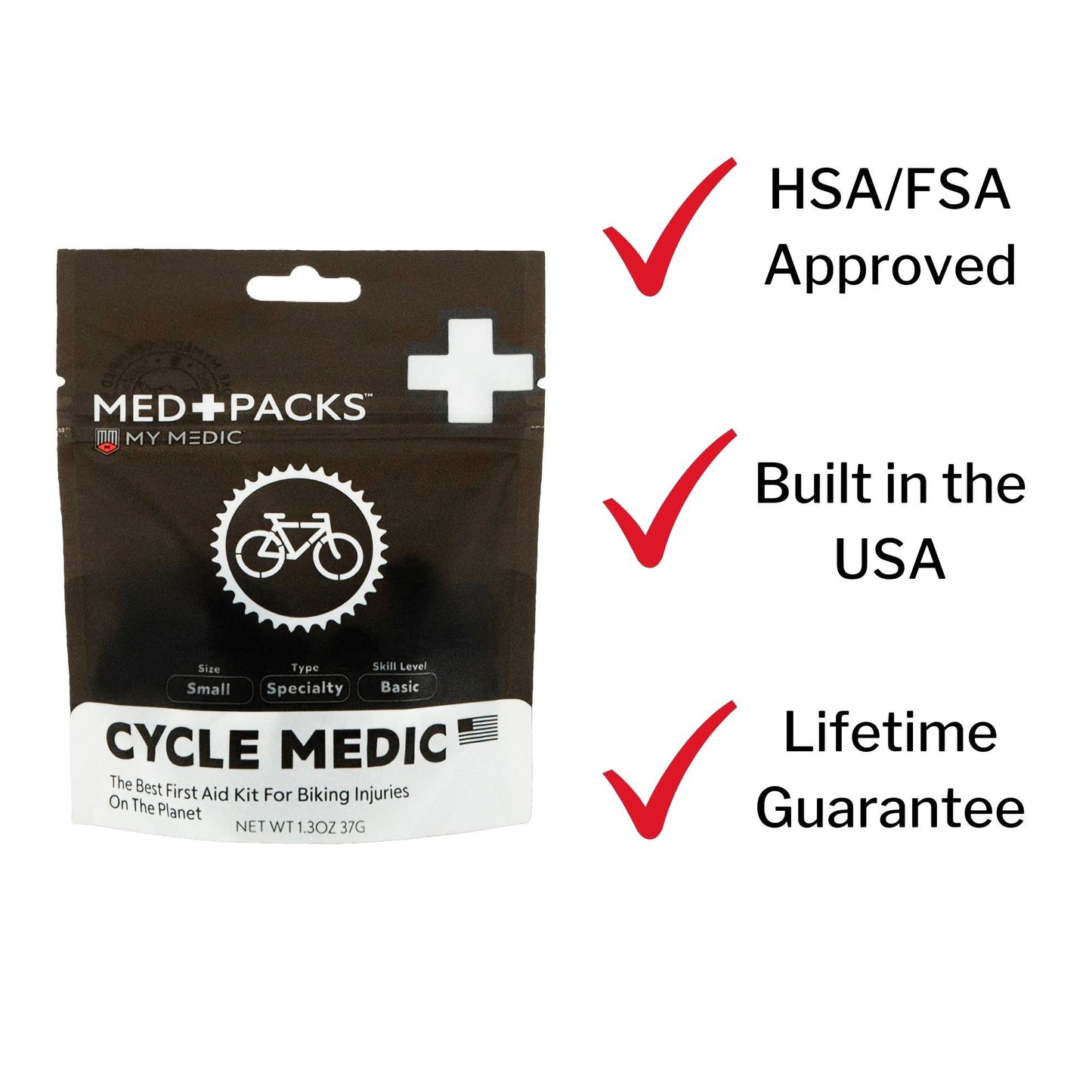 My Medic™ MED PACKS Cyclist First Aid Kit Plastic Pouch (1208022_EA)