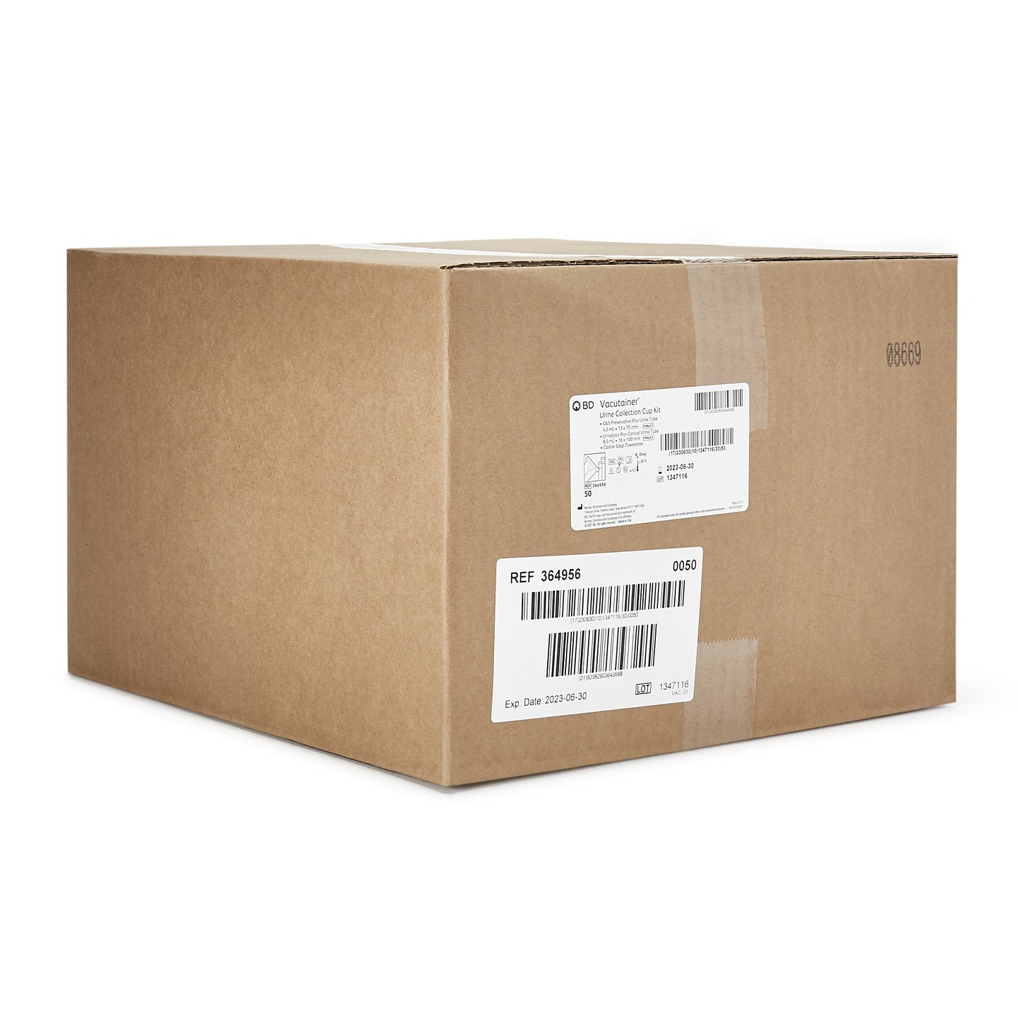 BD Vacutainer® Urine Specimen Collection Kit 4 mL / 8 mL Plastic Collection Cup / Collection Tube Sterile (492908_CS)