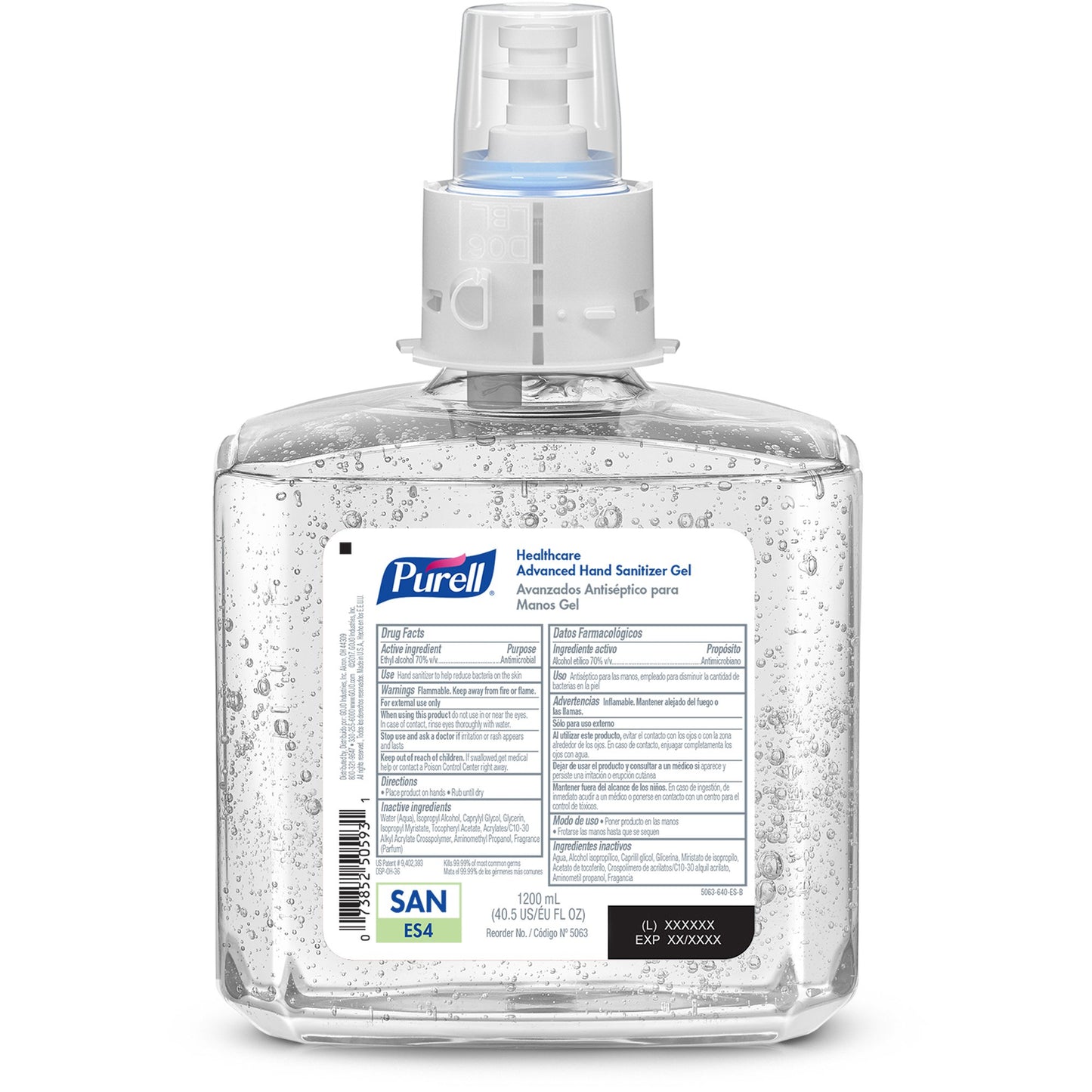 Purell® Healthcare Advanced Hand Sanitizer 1,200 mL Ethyl Alcohol Gel Dispenser Refill Bottle (1087416_CS)