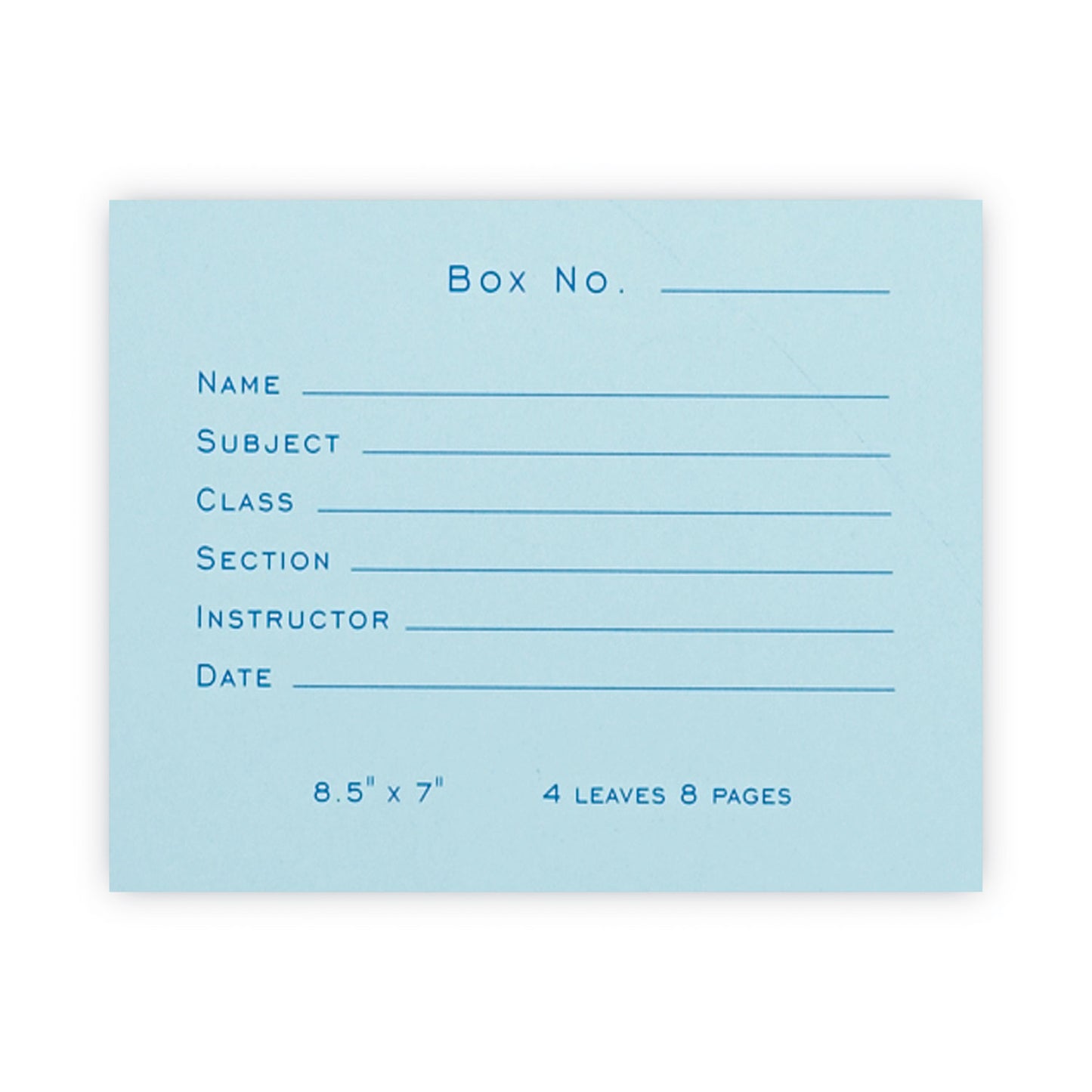 Roaring Spring® Examination Blue Book, Wide/Legal Rule, Blue Cover, (4) 8.5 x 7 Sheets (ROA77510)