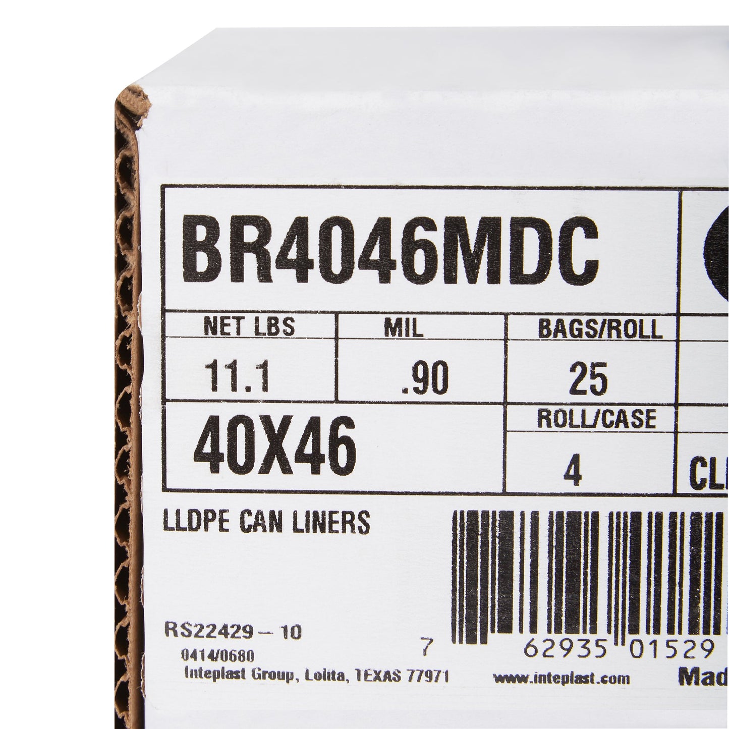 McKesson Trash Bag 45 gal. Clear LLDPE 0.90 mil 40 X 46 Inch Star Seal Bottom Coreless Roll (1137634_CS)