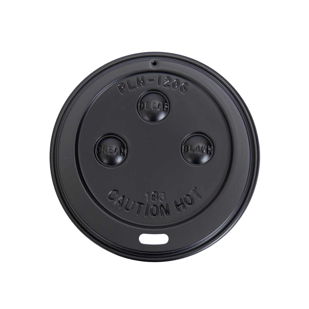 Prime Source® Polystyrene Hot Cup Lid, Black, 10/12/16/20/24 oz (75000249)
