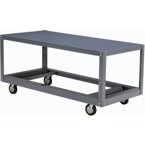 Global Industrial Mobile Steel Work Table, 60 x 30 x 30", 1 Shelf (WB752233)