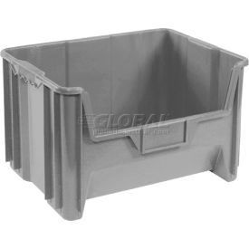 Global Industrial Plastic Hopper Bin, 15-1/4"L x 19-7/8"W x 12-7/16"H, Gray (WB752397GY)