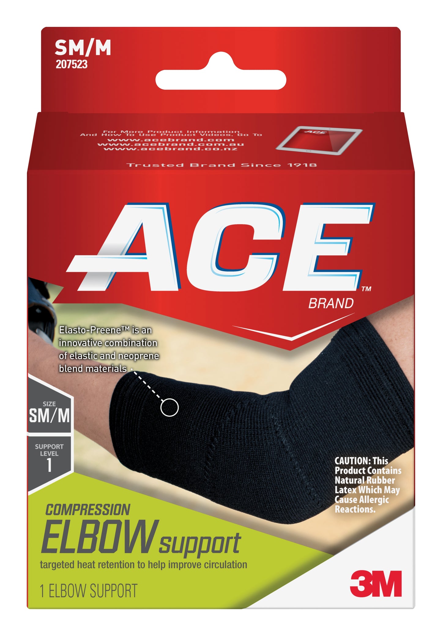 3M™ Ace™ Elbow Support Small / Medium Left or Right Elbow Black (1084236_EA)
