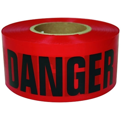 Intertape Polymer Group Barricade Tape, 3 in x 1,000 ft, Red, Danger (761-600RD-1000)