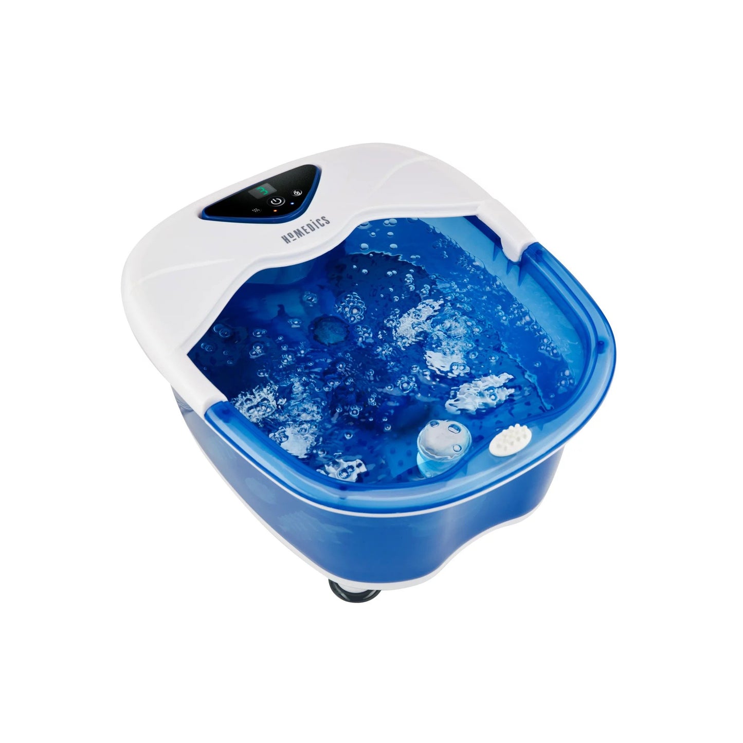 HoMedics® Salt-N-Soak Pro Foot Bath with Heat Boost Blue / White Plastic (1253808_EA)