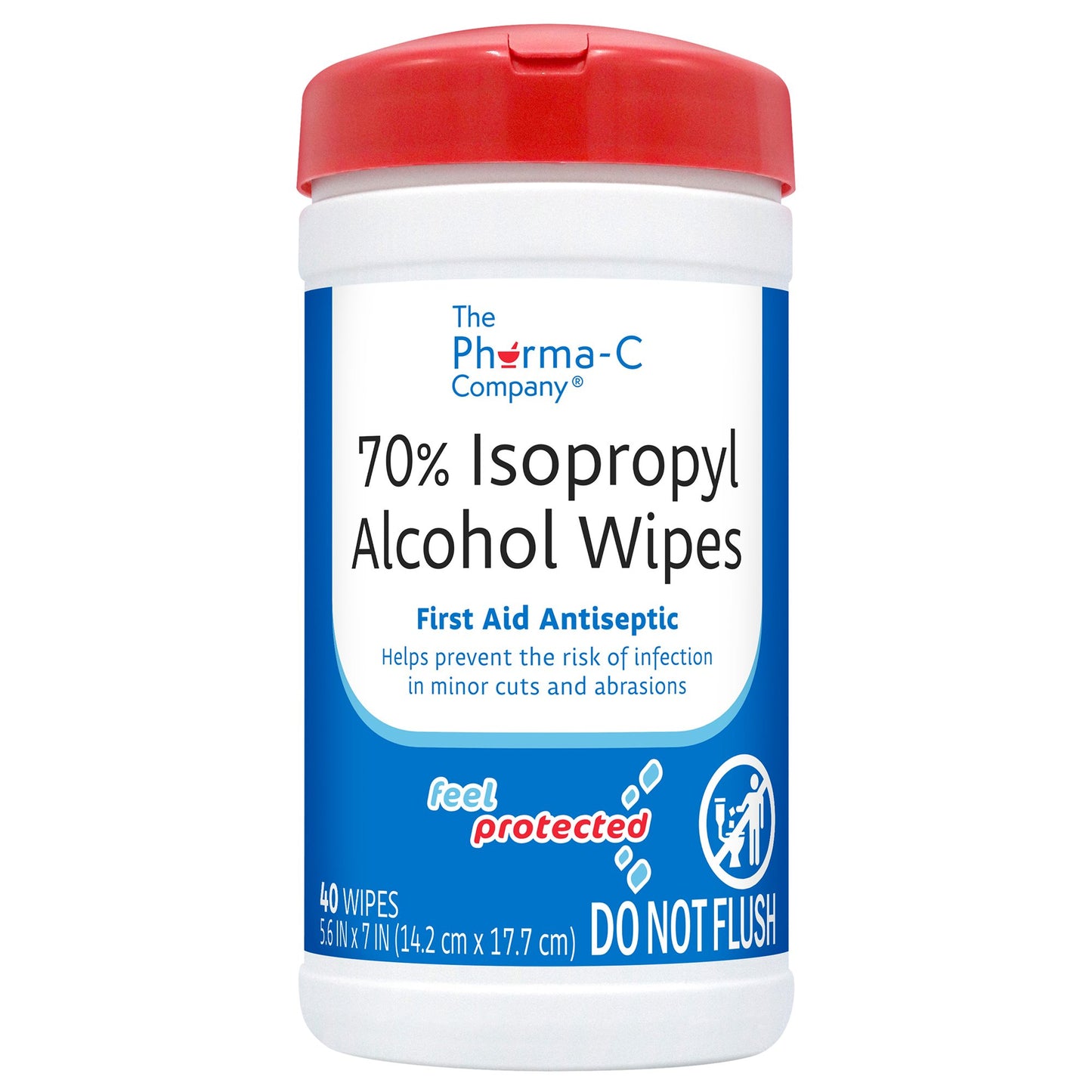 The Pharma-C Company® Antiseptic Skin Wipe Isopropyl Alcohol Towelette Canister (851821_PK)