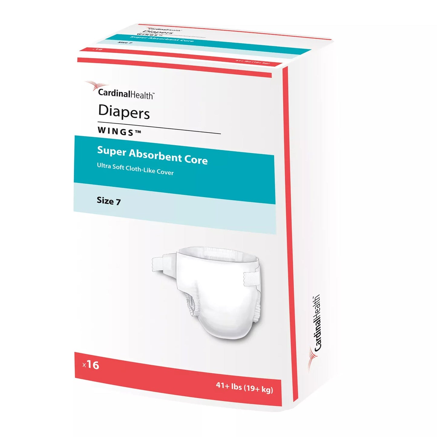 Cardinal Health™ Wings™ Unisex Baby Diaper Size 7 Disposable Heavy Absorbency (951645_BG)