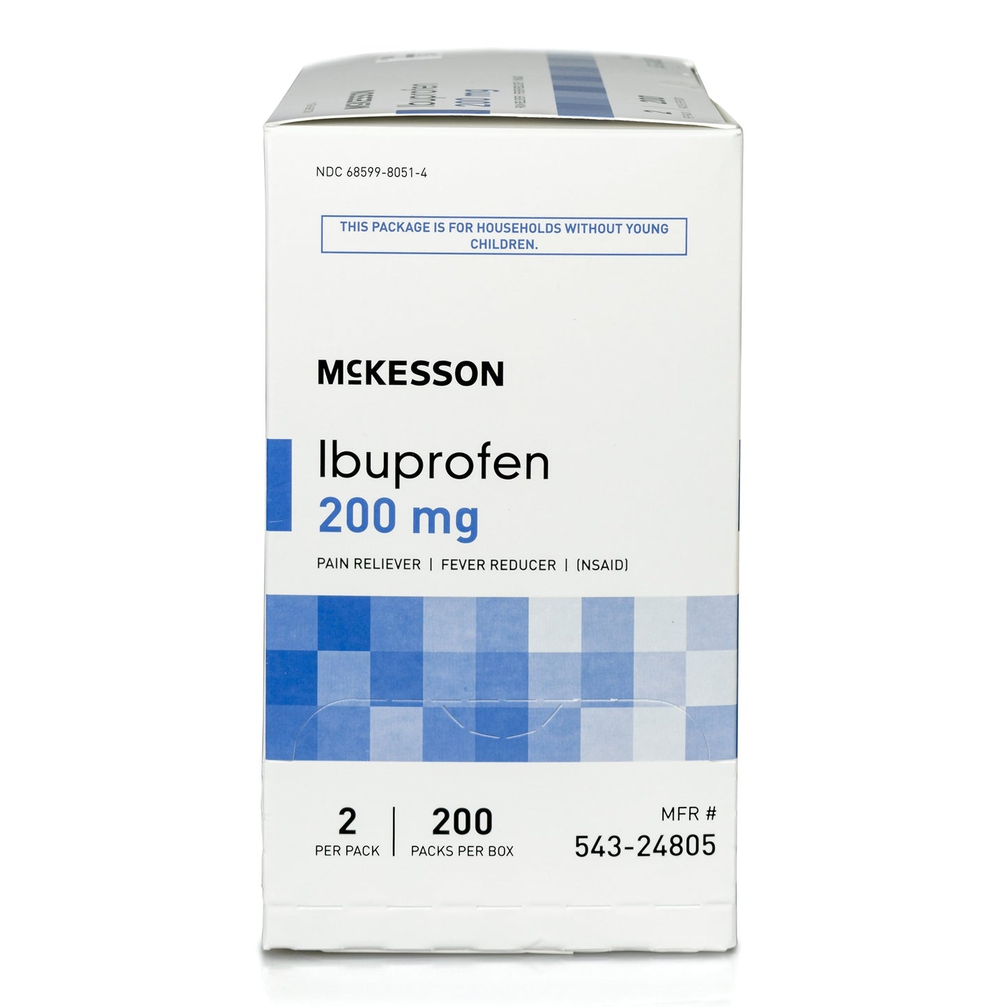 McKesson Pain Relief 200 mg Strength Ibuprofen Unit Dose Tablet 200 per Box (1111735_CS)