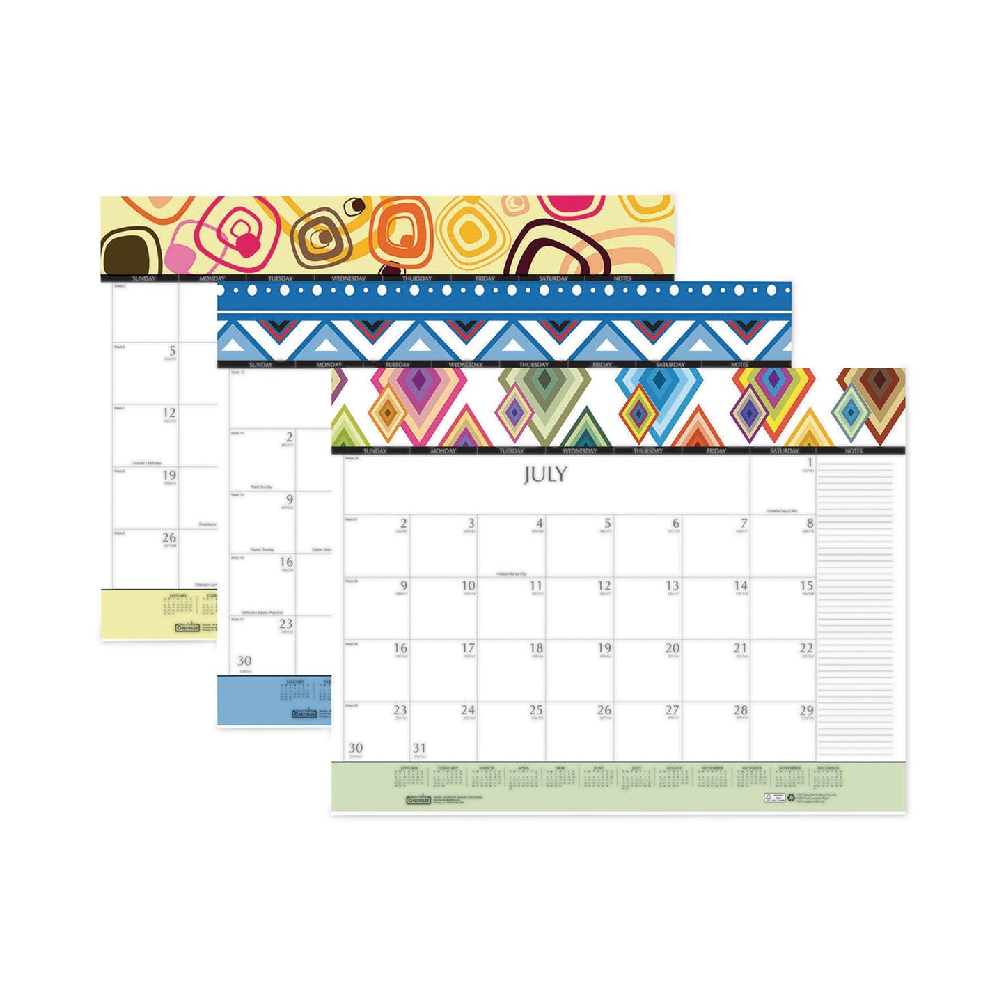 recycled-desk-pad-calendar-geometric-artwork-22-x-17-white-sheets-black-binding-corners-12-month-jan-to-dec-2025-hod149_2