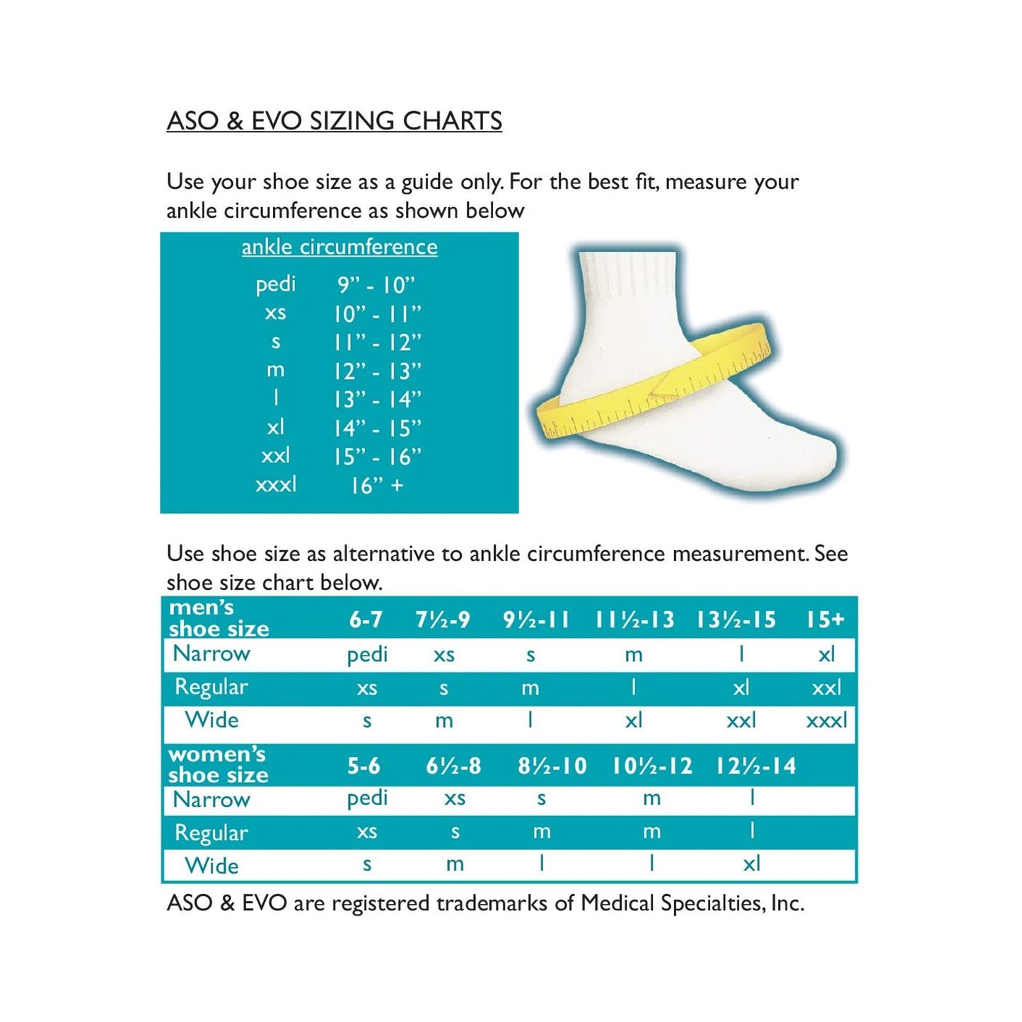 ASO® Speed Lacer Ankle Brace Large Lace-Up / Hook and Loop Strap Closure Foot (636483_EA)