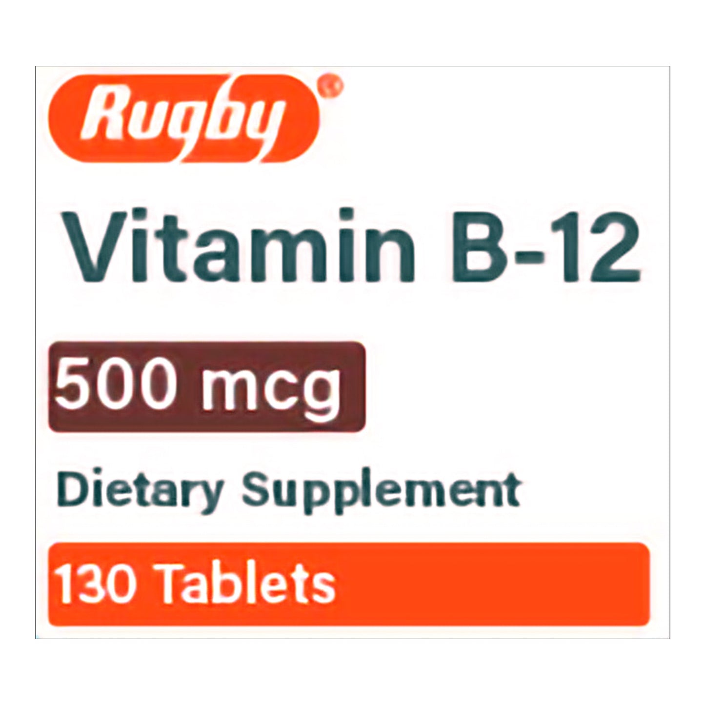 Major Pharmaceuticals Vitamin Supplement Vitamin B12 500 mcg Strength Tablet 130 per Bottle (1179567_BT)