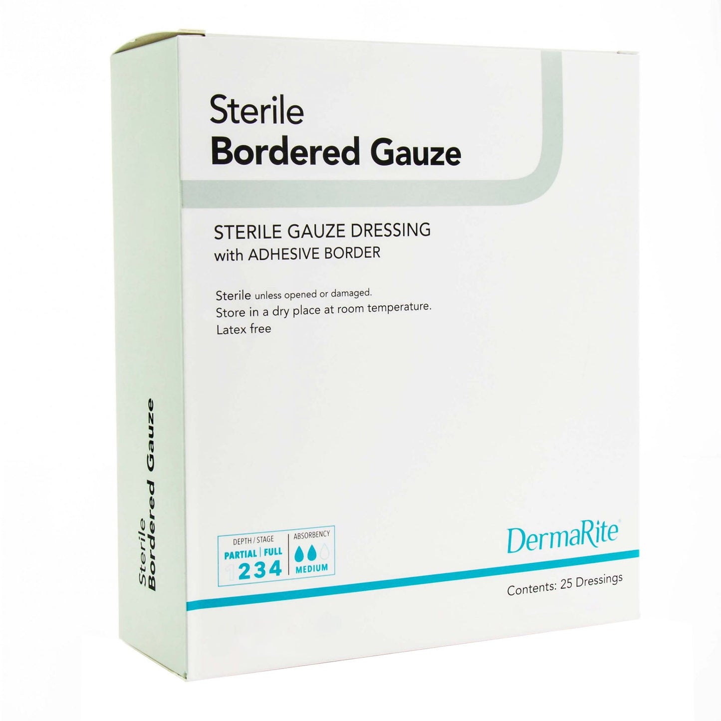 DermaRite® Bordered Gauze Island Dressing 4 X 5 Inch Rectangle Sterile (946444_EA)