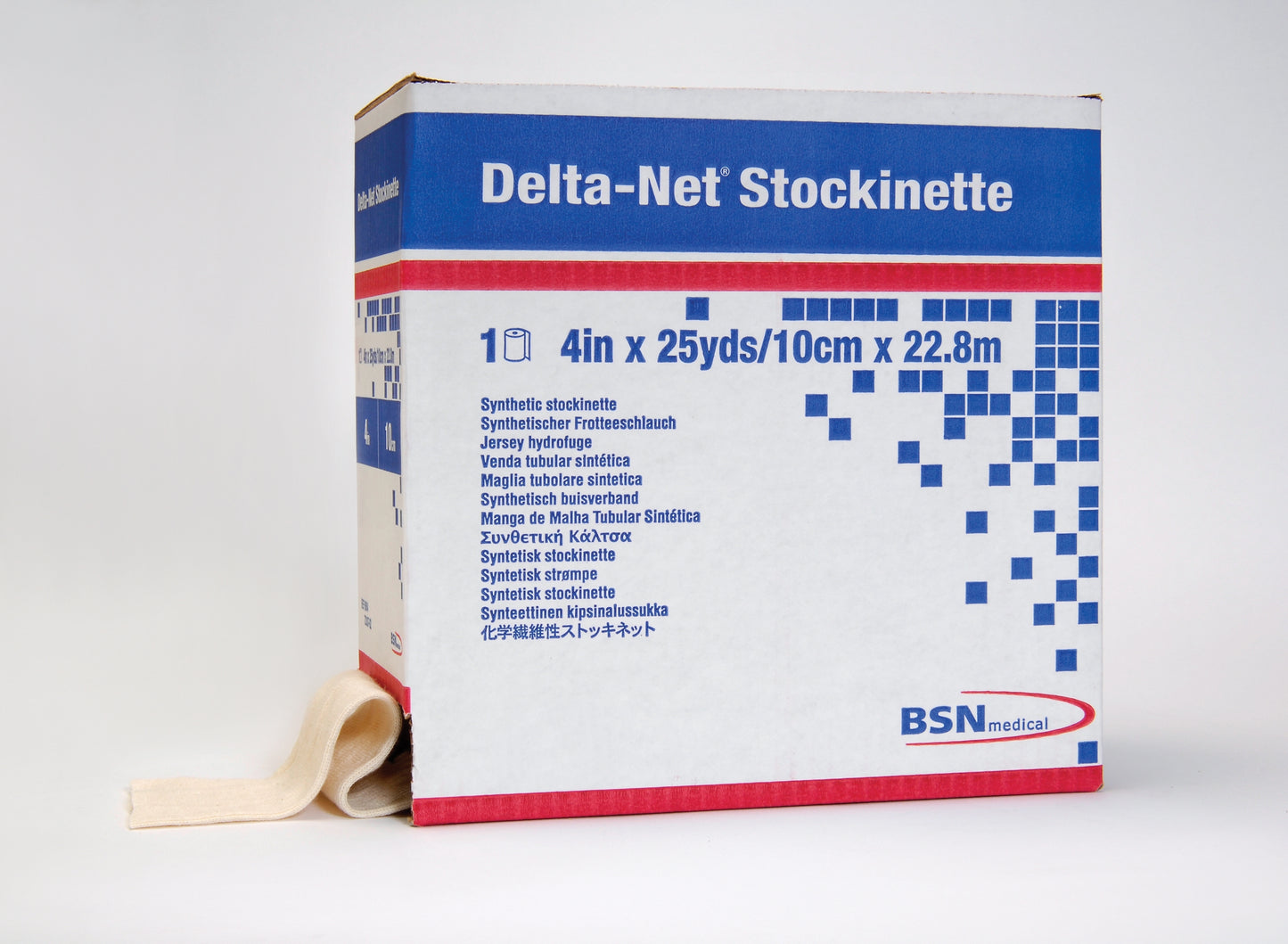 Delta-Net® Stockinette Tubular 4 Inch X 25 Yard Synthetic NonSterile (368919_CS)