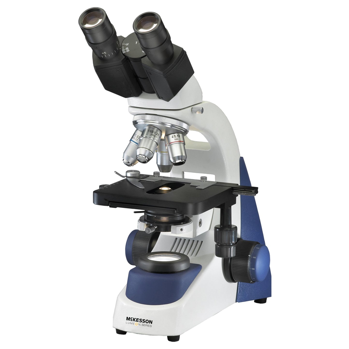 McKesson LUMEON™ Physician Microscope Binocular Head 4X, 10X, 40X and 100X (Oil) Objectives (862544_EA)