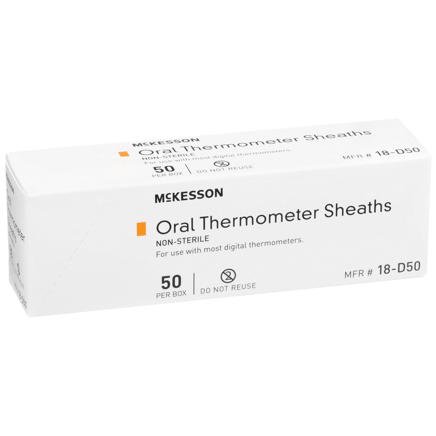 McKesson Oral Thermometer Probe Cover For use with Digital Thermometer 50 per Box (195520_CS)