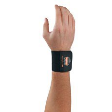 ProFlex® 400 Universal Wrist Support Wraparound / Wristlet Elastic Left or Right Wrist Black One Size Fits Most (809776_EA)