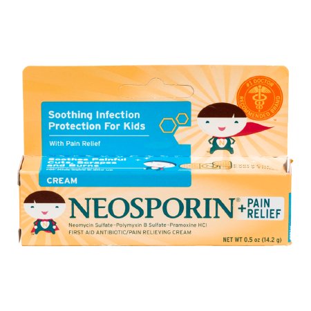 Neosporin® + Pain Relief First Aid Antibiotic with Pain Relief Neomycin Sulfate / Polymyxin B Sulfate / Pramoxine HCl Cream 0.5 oz. Tube (785539_EA)