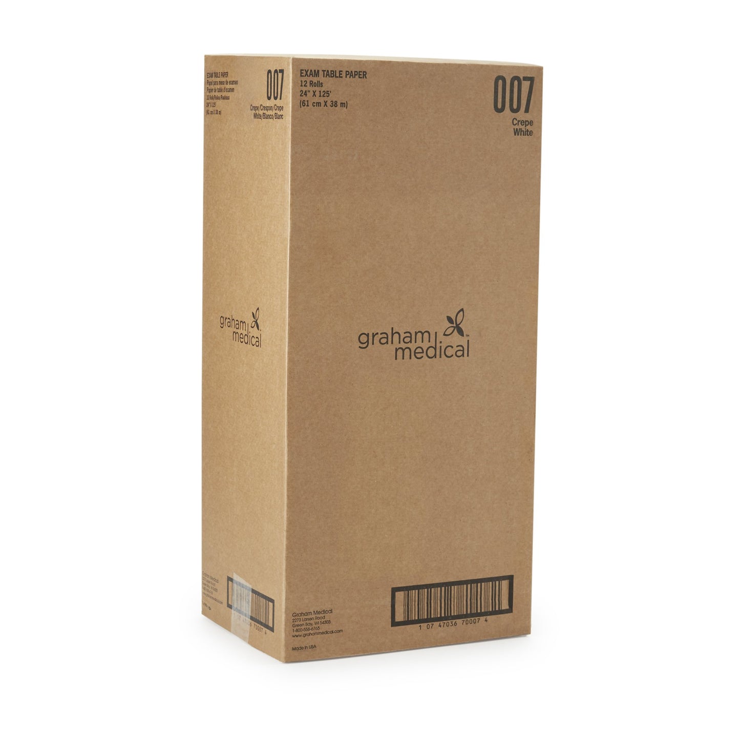 Graham Professional Table Paper 24 Inch Width 125 Foot Length White Crepe (301298_CS)