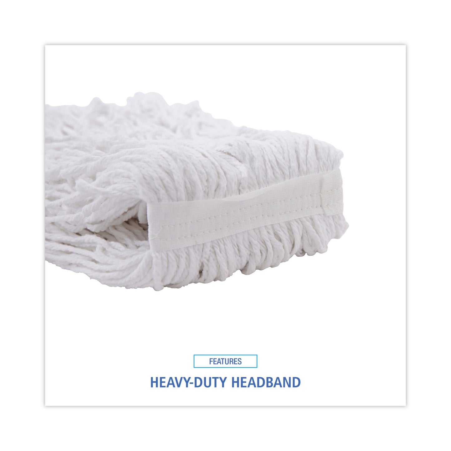 Boardwalk® Cut-End Wet Mop Heads, Rayon, White, 12/Carton (BWKRM03032S)