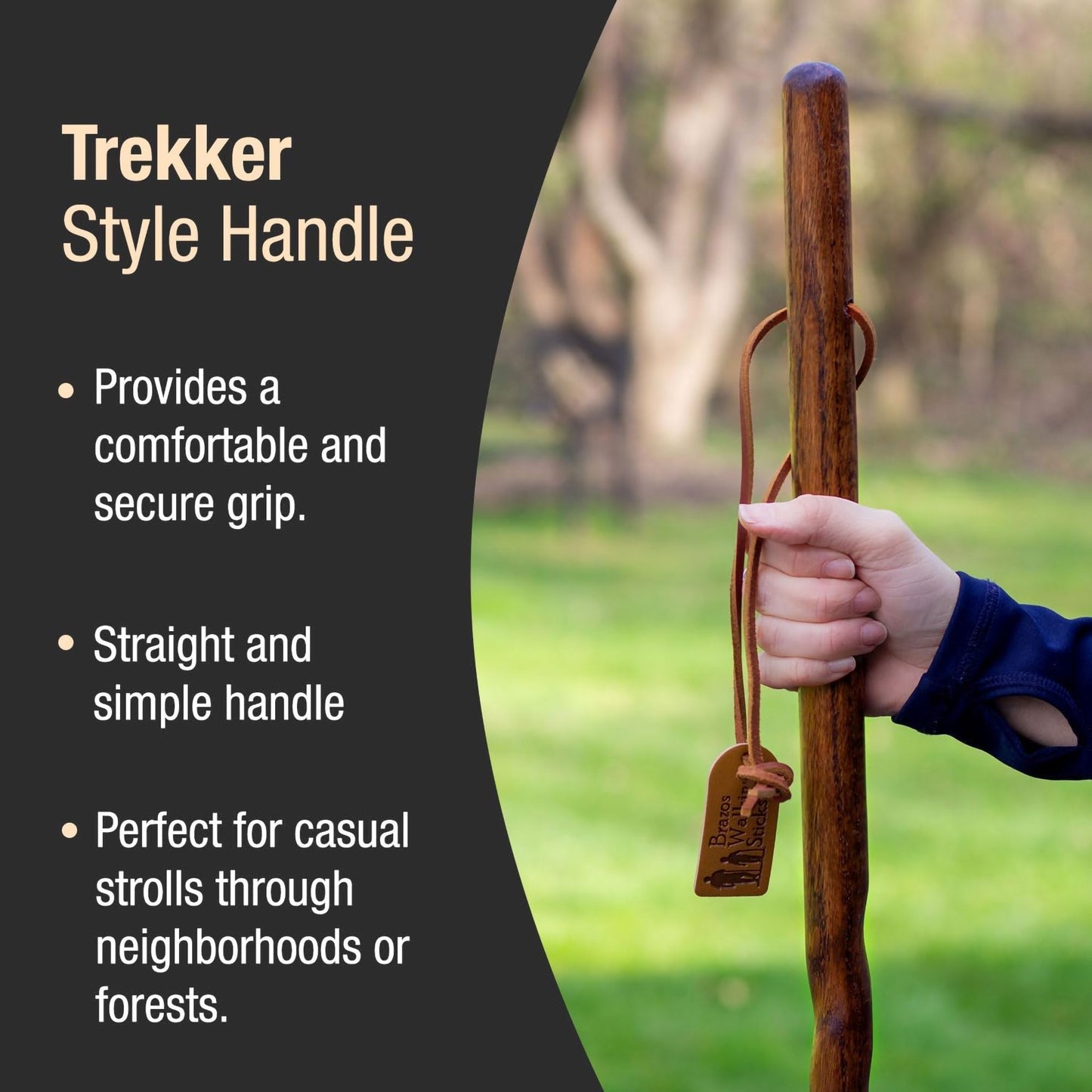 Brazos™ Traveler Walking Stick Wood 55 Inch Height Red Sweet Gum (1237890_EA)