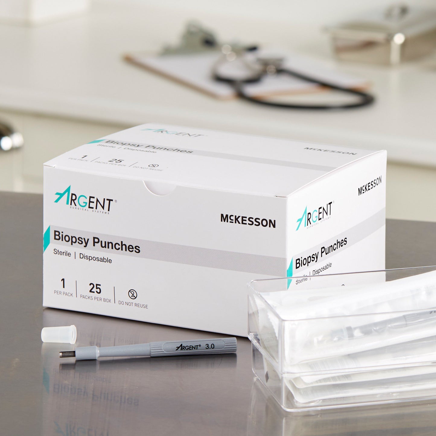 McKesson Argent™ Biopsy Punch Dermal 3 mm (1175172_CS)