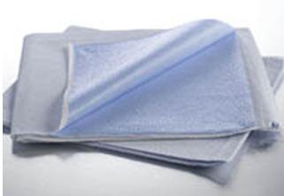 Graham Medical® Stretcher Sheet Flat 40 W X 90 L Inch Blue / White Tissue / Poly Disposable (95765_CS)