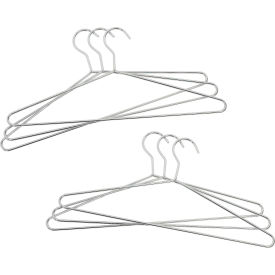 Global Industrial 17" Steel Heavy Duty Hanger, Chrome,6/Pkg. (WB798650)