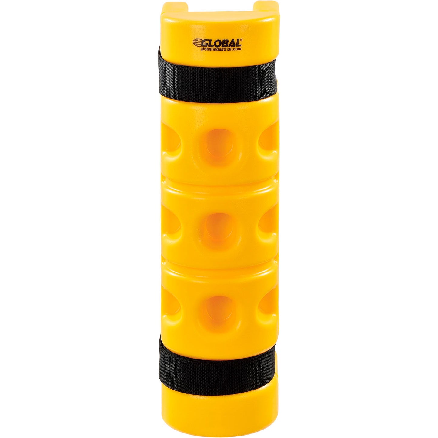 Global Industrial Rack Protector with Cutout, 3" x 3" Opening, 18"H, Yellow (WB799048)
