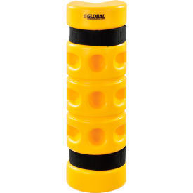 Global Industrial Rack Protector, Rack End Mounting, 3" x 3" Opening, 18"H, Yellow (WB799049)