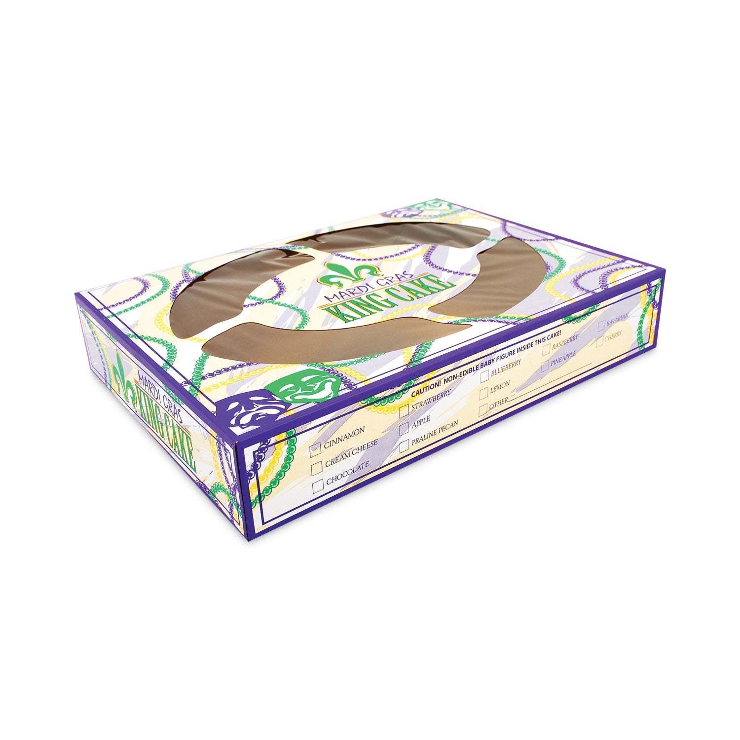sct®-mardi-gras-king-cake-window-boxes-19-x-14-x-3-5-green-purple-white-paper-50-carton-sch2488_1